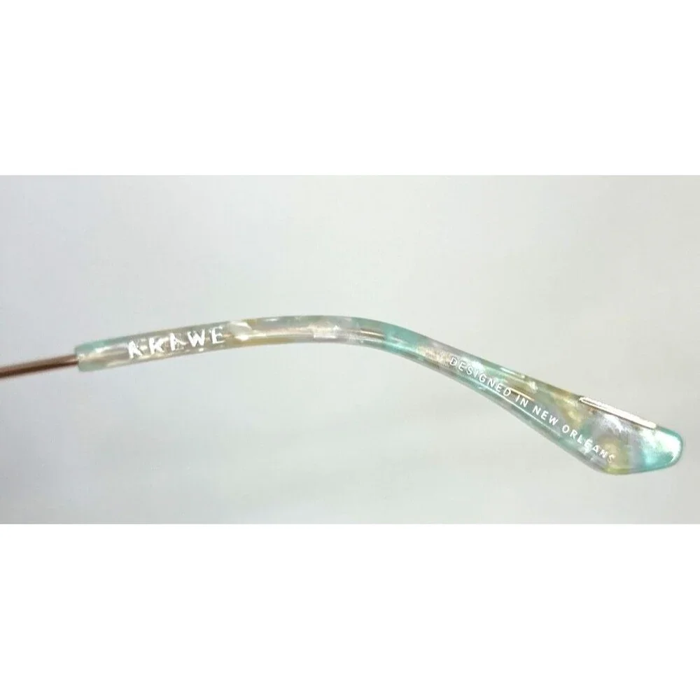 KREWE DU OPTIC CONTI Womens Sunglasses Rose Gold Matte Opal Round Boho RARE - Picture 12 of 13